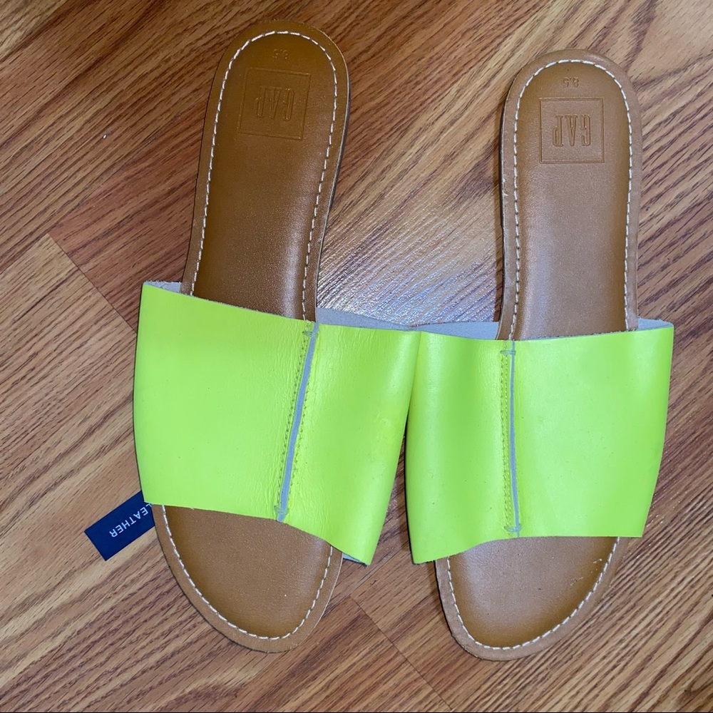 Neon yellow sandals